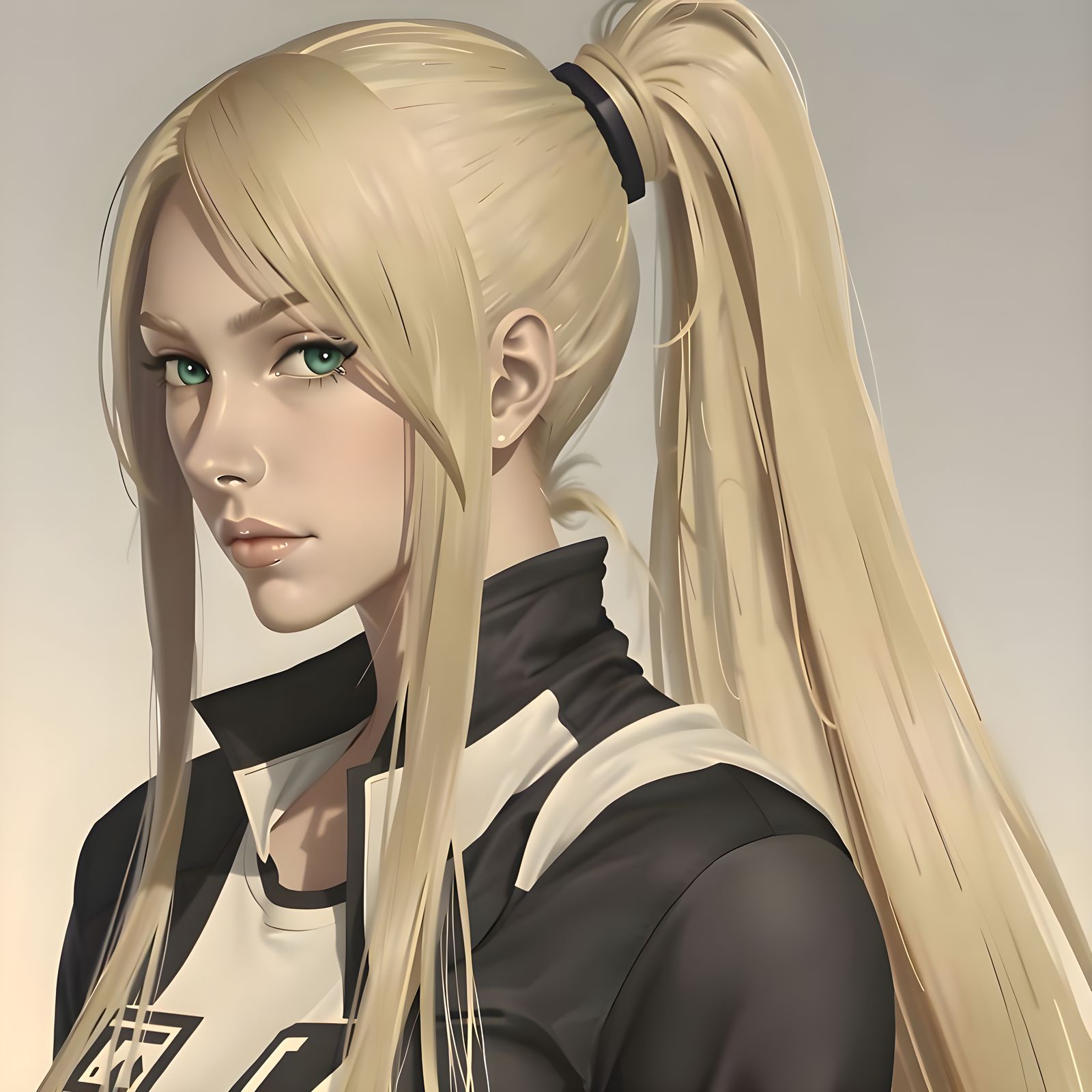 Elegant Blonde Teen in Beige Jacket