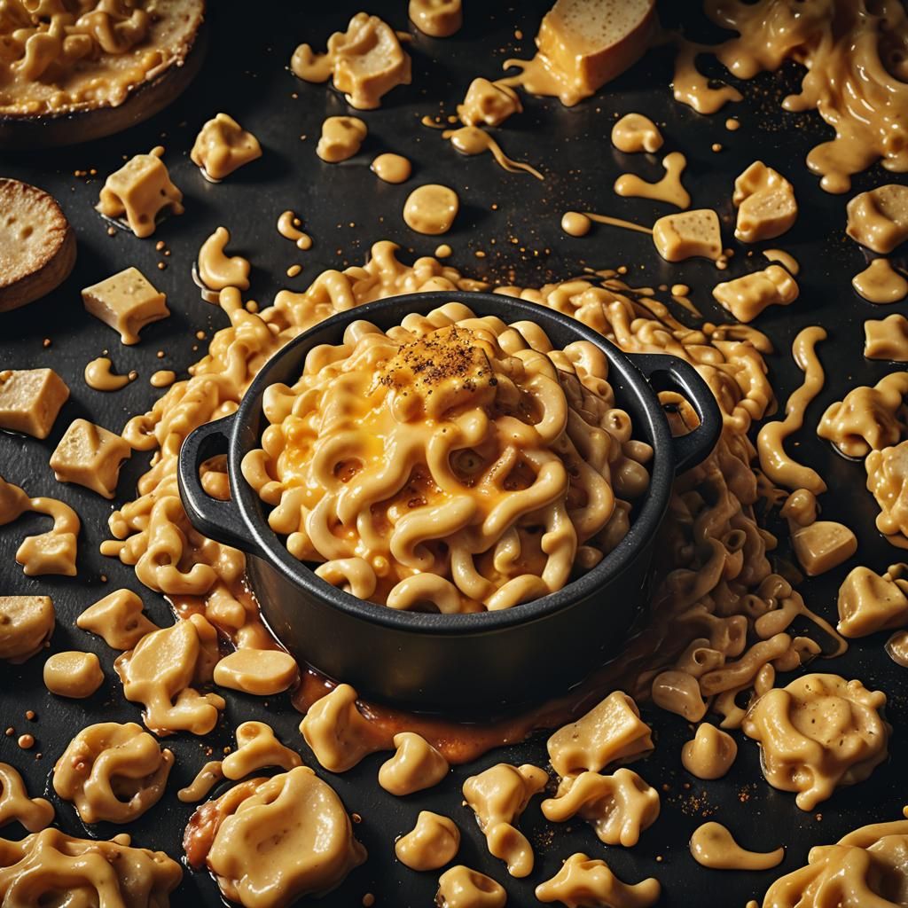 Macaroni Volcano Erupting: Dutch Master Food Photography