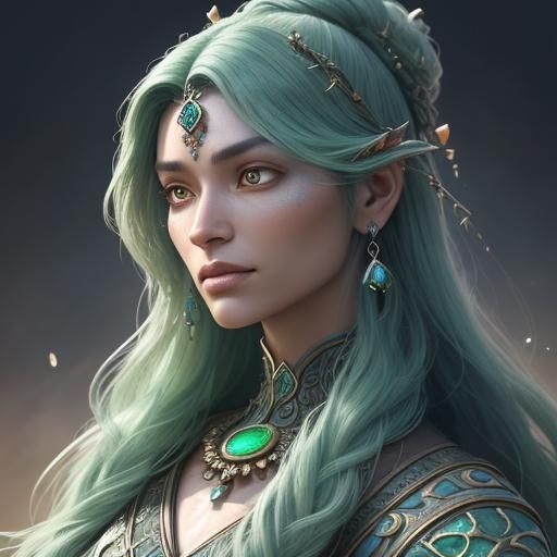 Earth Healer Portrait in Unreal Engine 5 Style