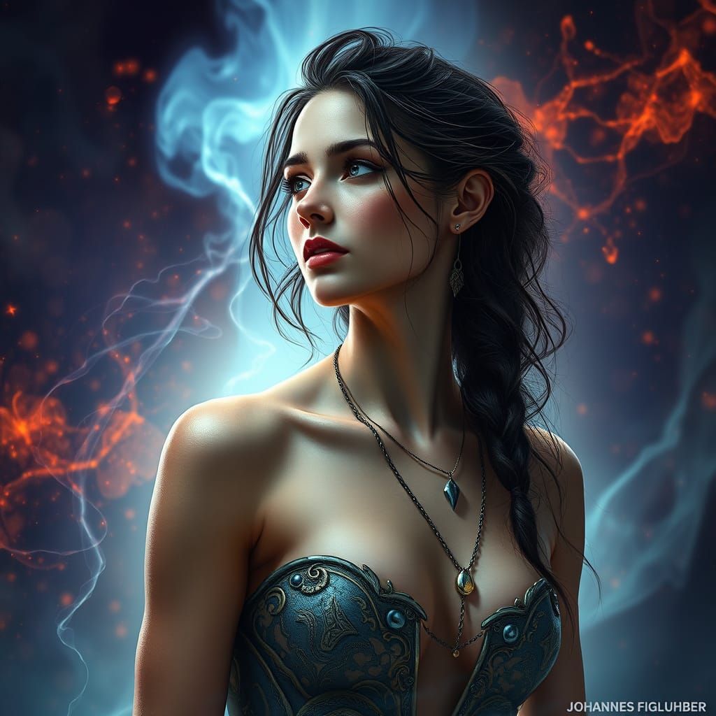 Mystic Woman Concept Art in Photorealistic Style
