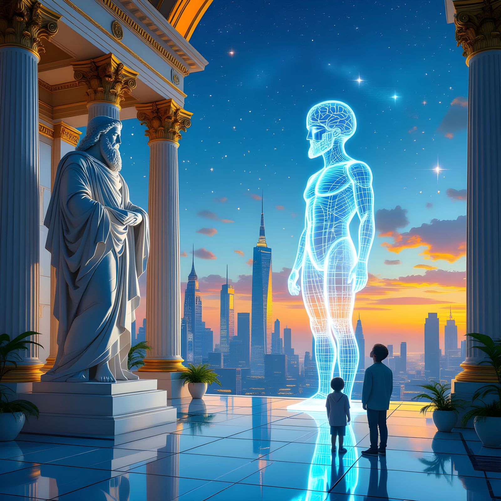 Futuristic Diorama: Palace of Technological Evolution