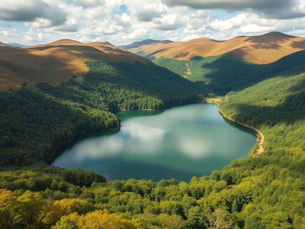 Panoramic View of Ennerdale Water in Cumberland's Lush Count...