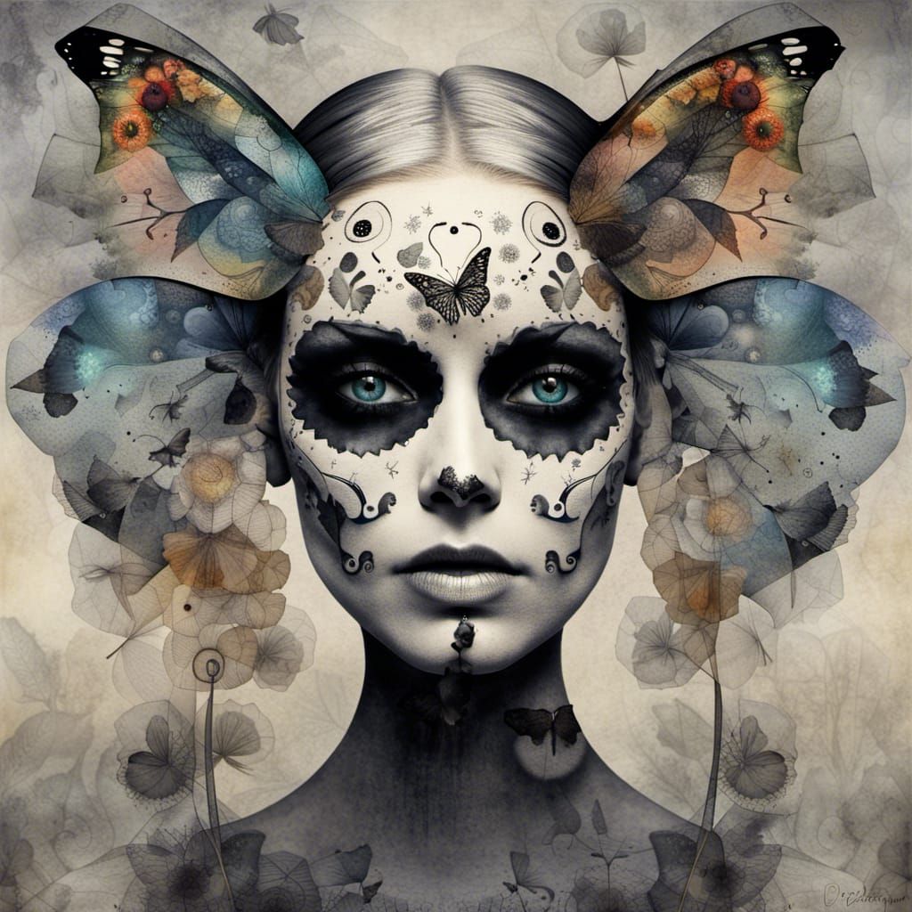 Detailed Fairy with Butterfly Wings in Dreamscape