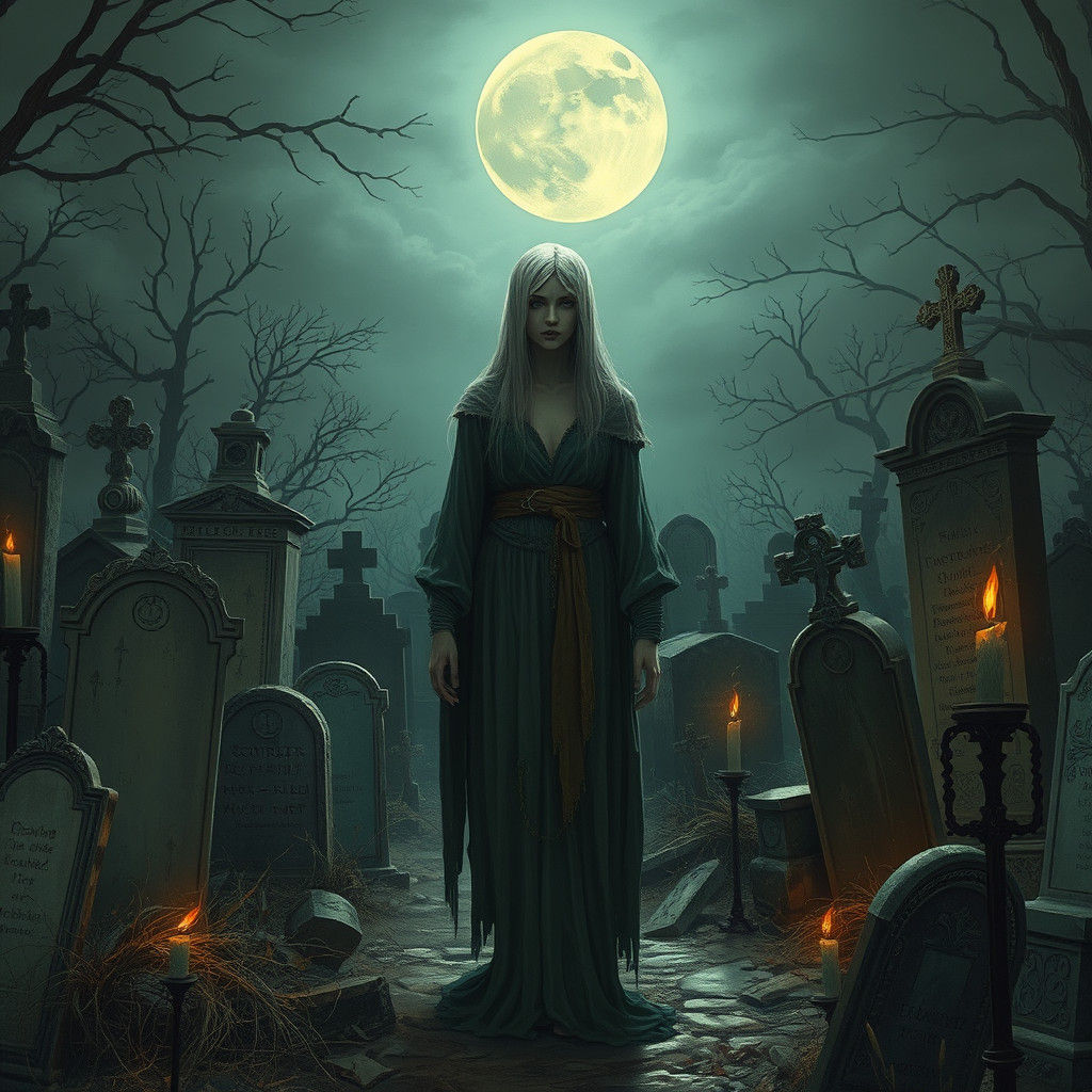 Ethereal Spirit in Old West Cemetery