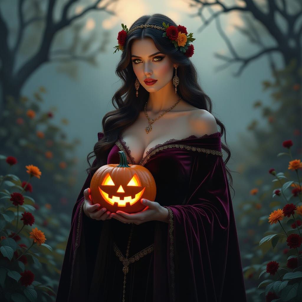 Goddess Freya Celebrates Samhain in Mystical Ashen Guard