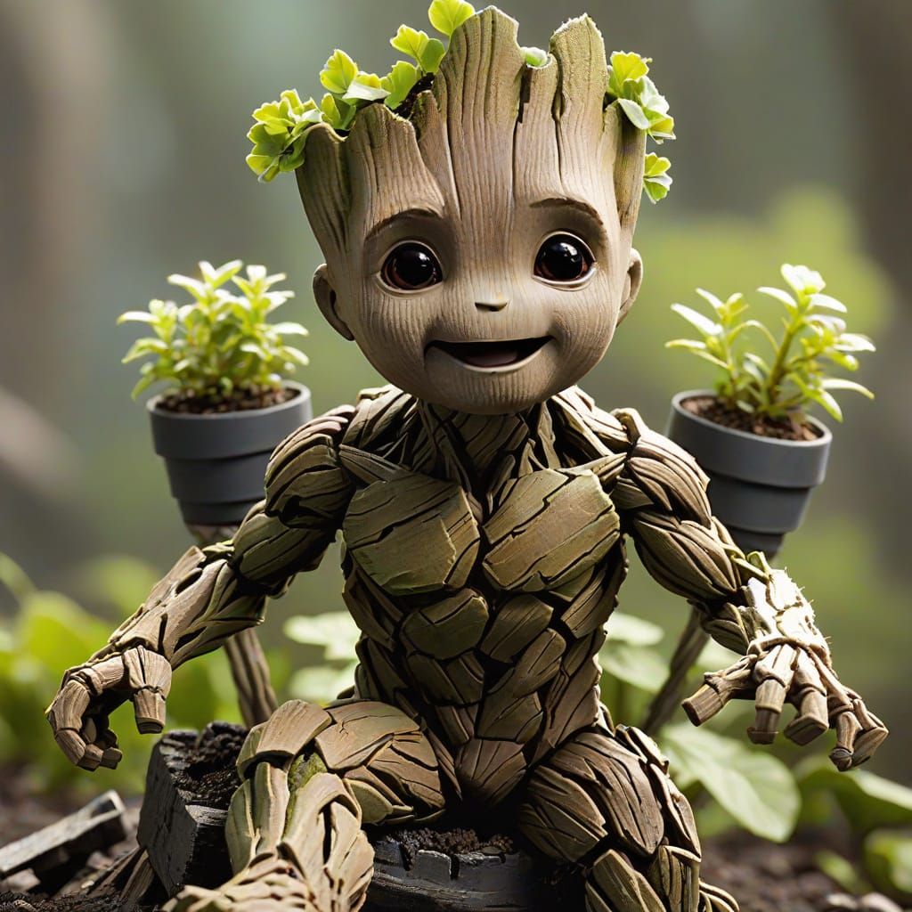 Adorable Baby Groot Digital Art
