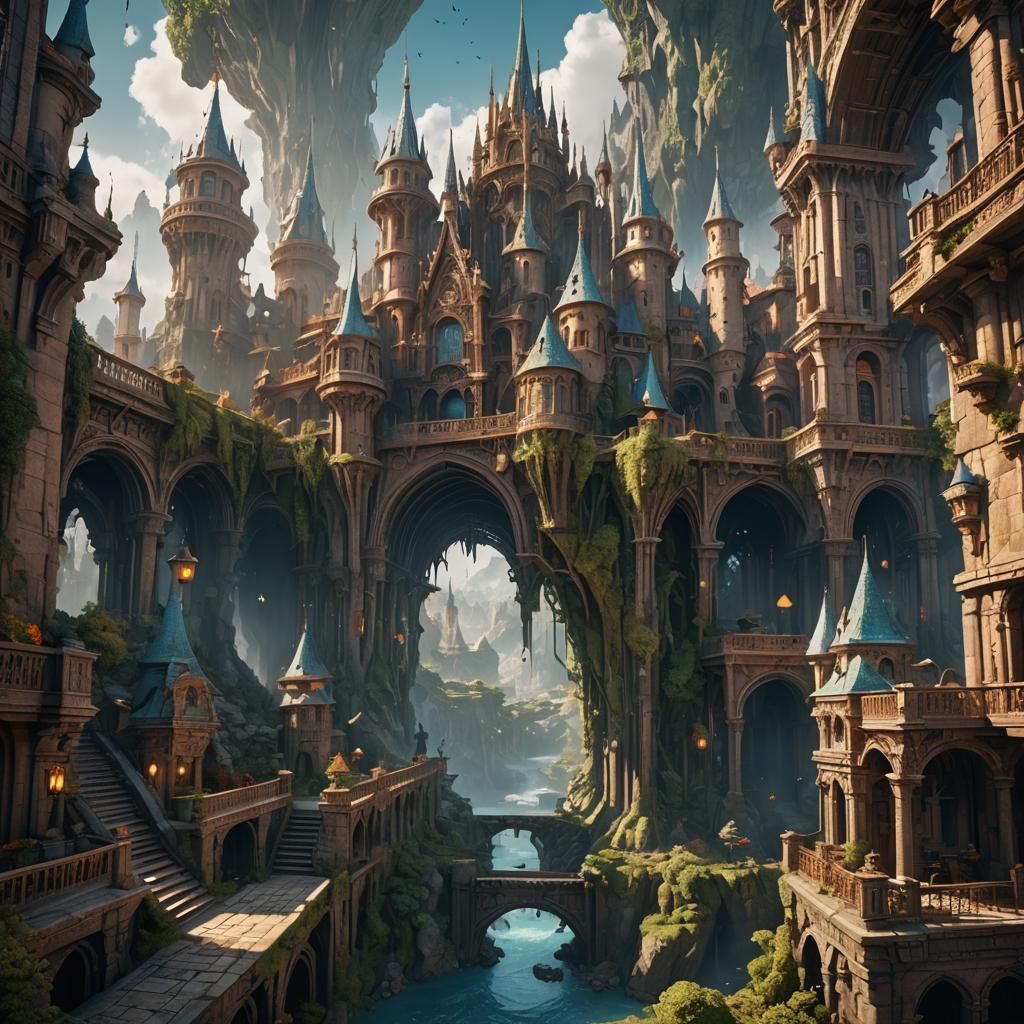 Fantastical Architecture of Dreams in Deep Color