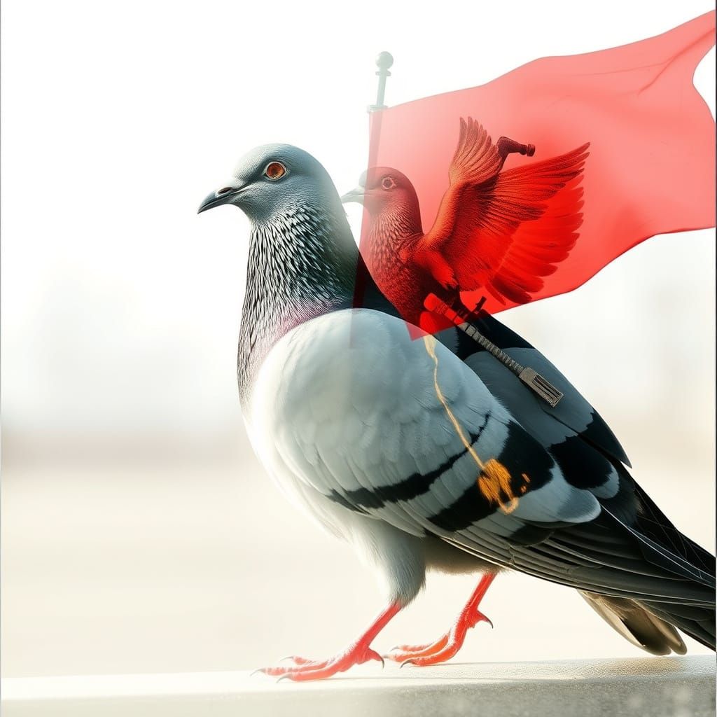 Surrealist Pigeon of Harmony and Discord