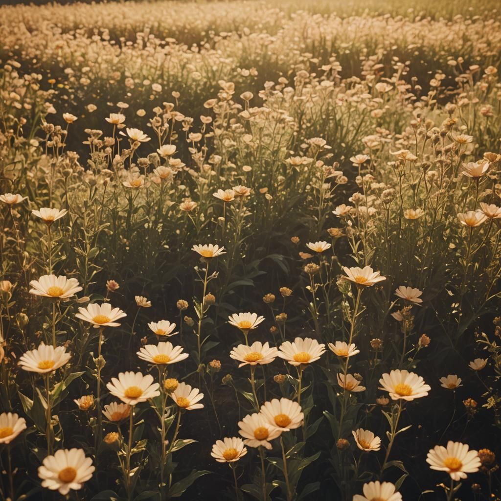 a flower field