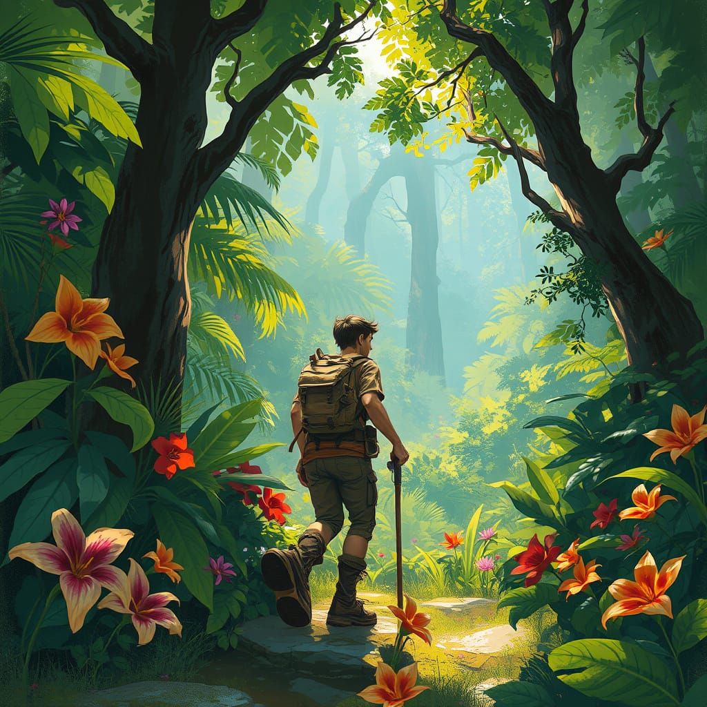Mystical Jungle Trek in Atmospheric Style