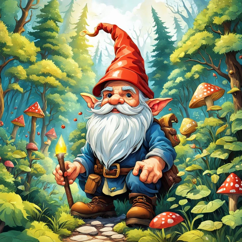 Whimsical Forest Dweller in Earthy Colors