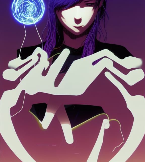 Psychic Girl Battles with Wind Power in 3D