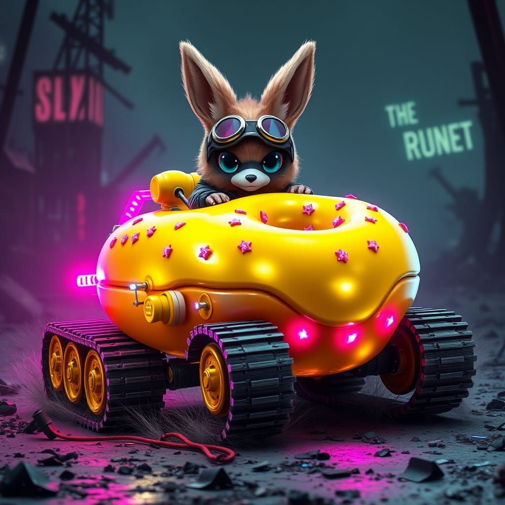 Chibi Kangaroo Alien Races Donut Tank in Wasteland