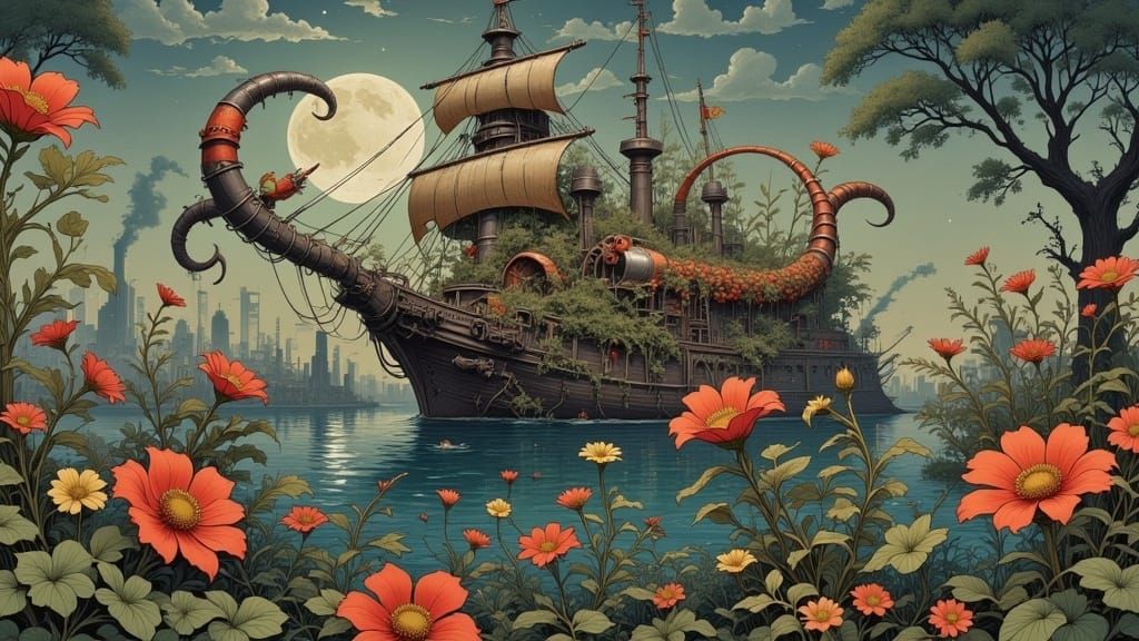 Rose on the Ship: A Poignant Painted Scene