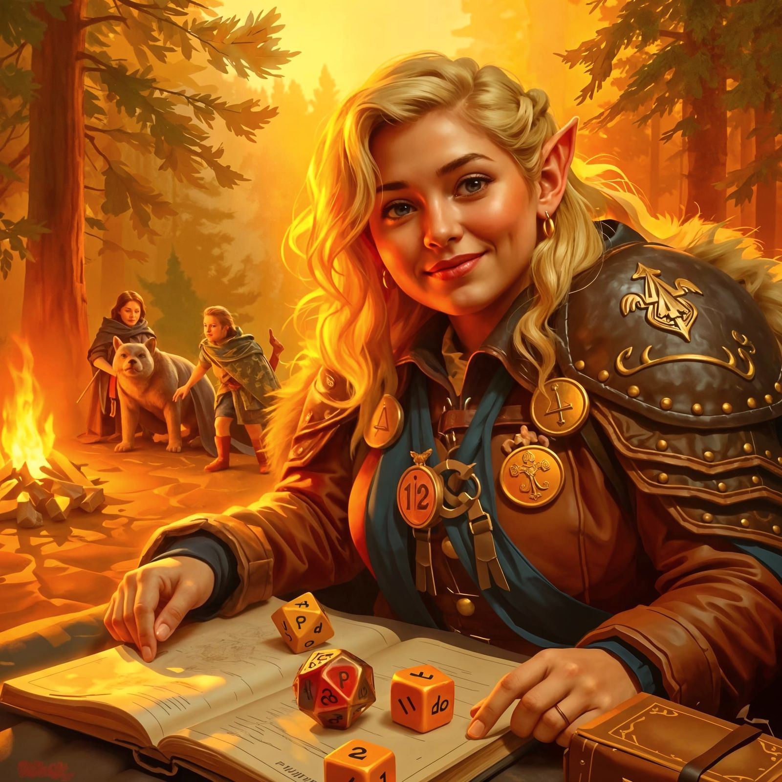 Gnome Adventurer Portrait in Impressionistic Style