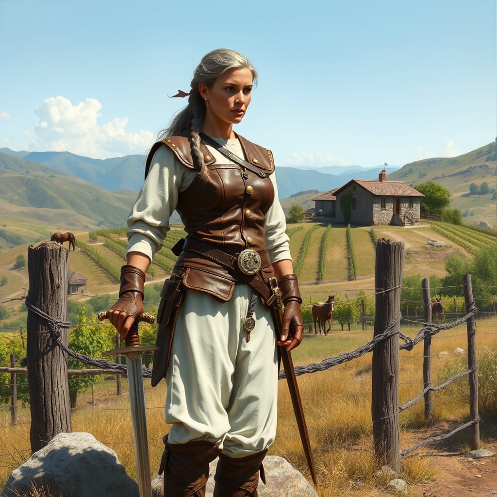 Cyrodiil Vineyard Warrior in Earth-Toned Armor