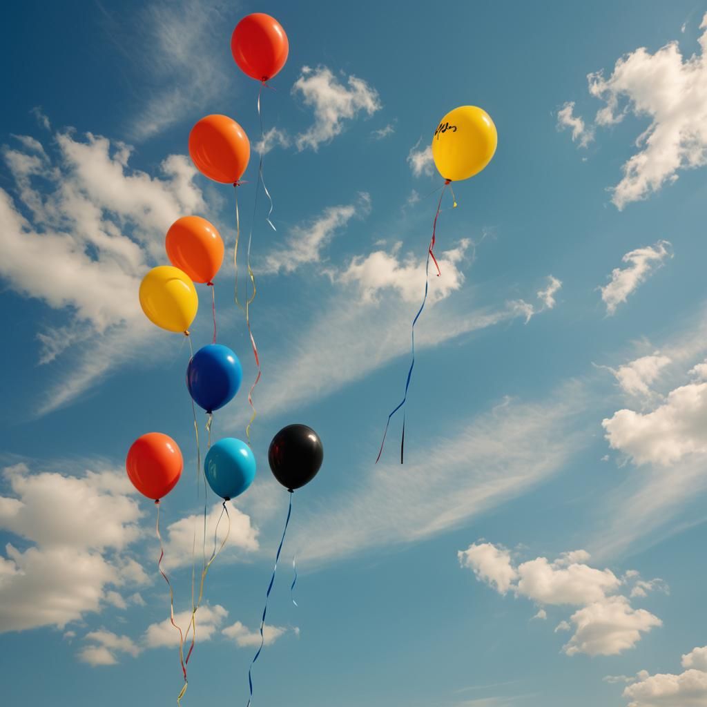 Pop Art Balloons of Negative Emotions