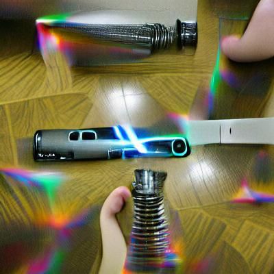 Sleek Lightsaber with a Blue Energy Blade