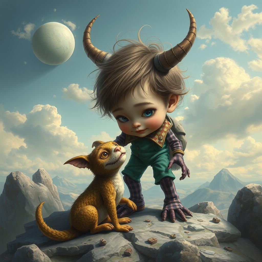Girl and pet