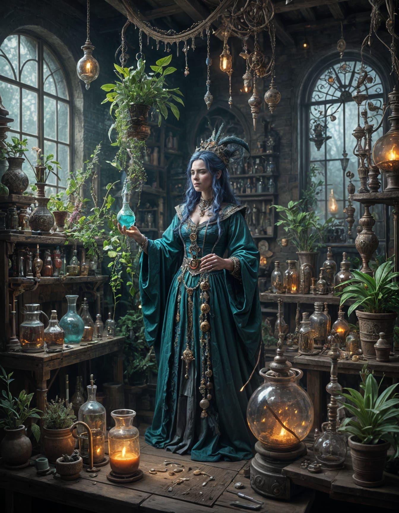 Whimsical Witchcraft in a Fantasy Laboratory