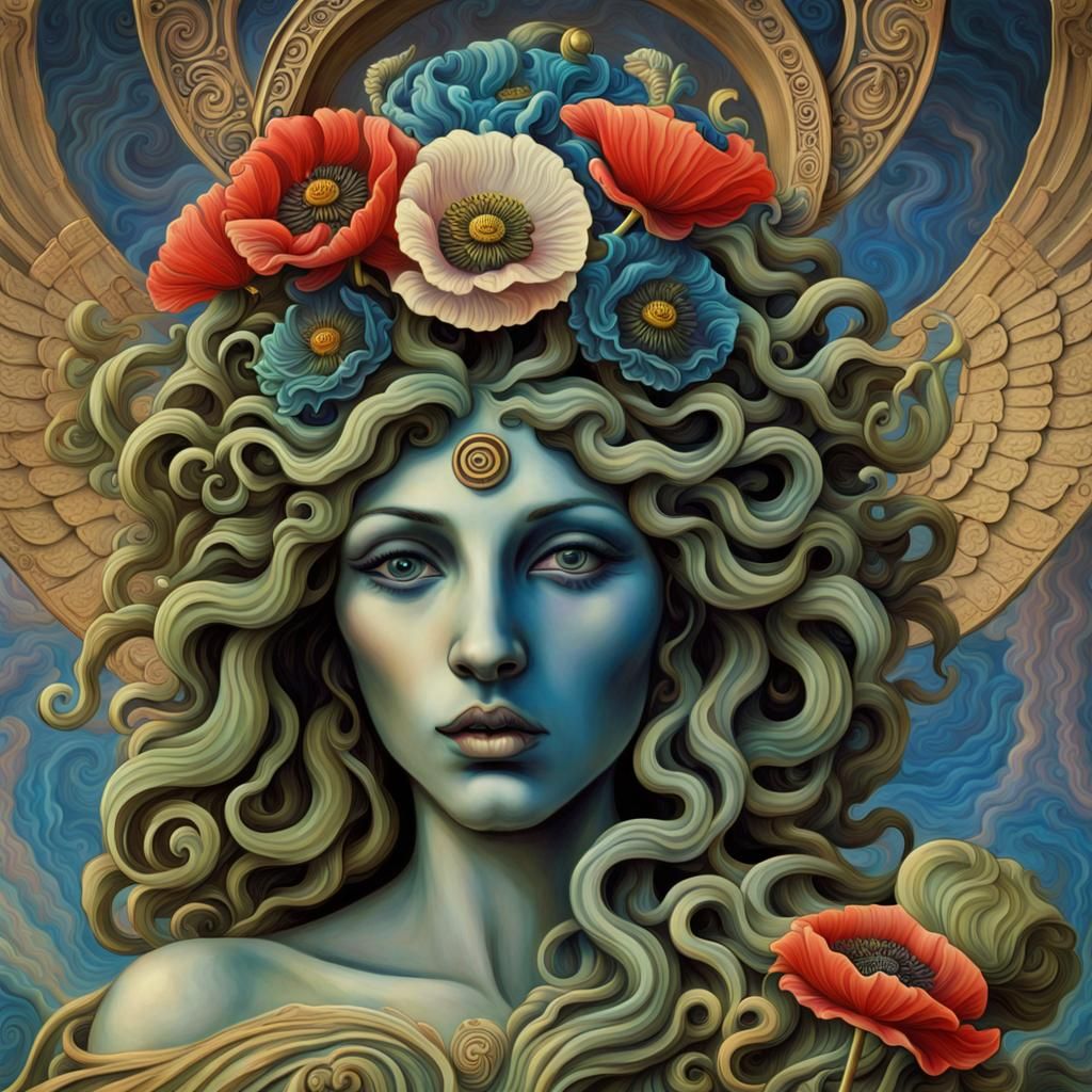 Psychedelic Medusa with Poppy