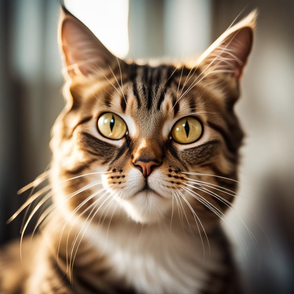 Cat with Gold Streaks: Professional Photography