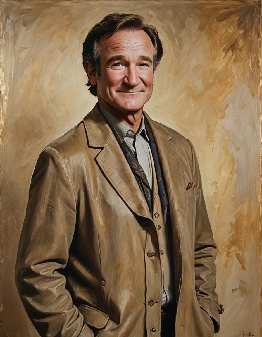 Smiling Man in Elegant Coat: Rembrandt-Inspired Portrait