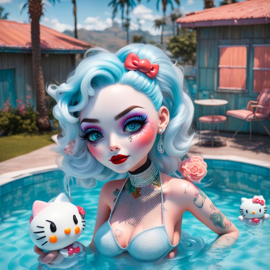 Grogu Hello Kitty Bratz Dolls in Astral Illustration