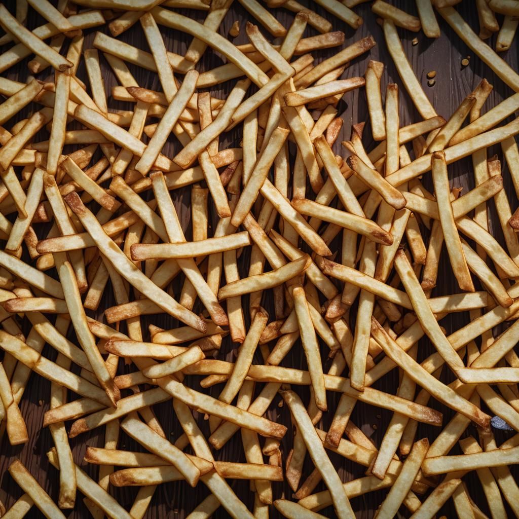 Delicious French Fries in Vibrant 3D Anime Art