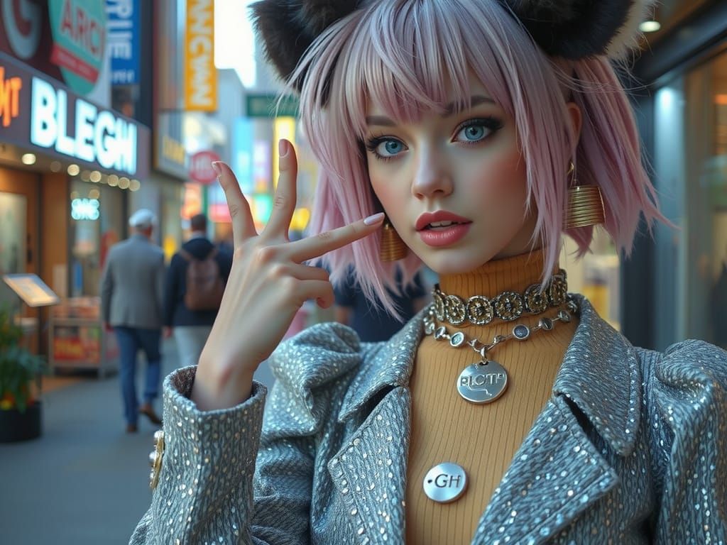 Giant Silver Button Says BLEGH!