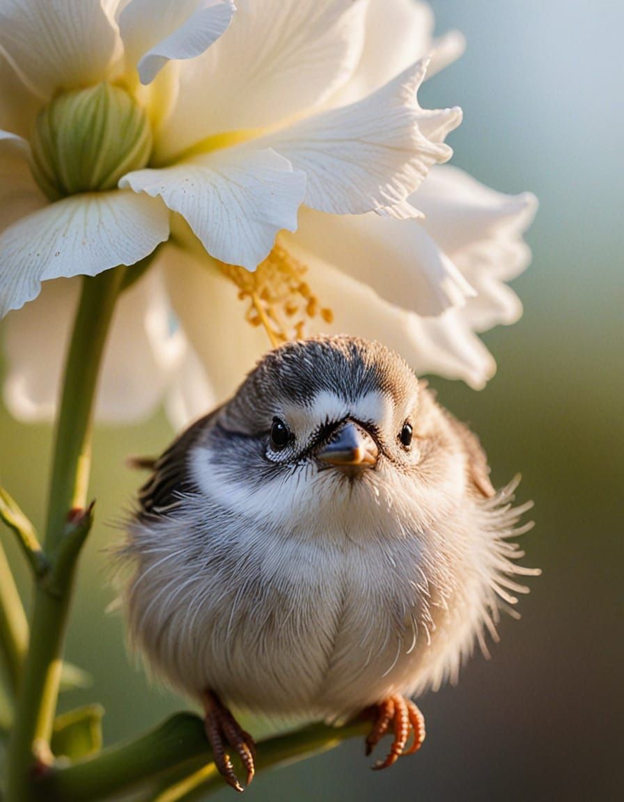 fluffy bird