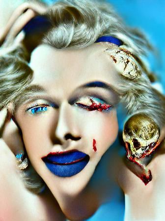 Glamorous Marilyn Monroe Portrait in Vogue Style