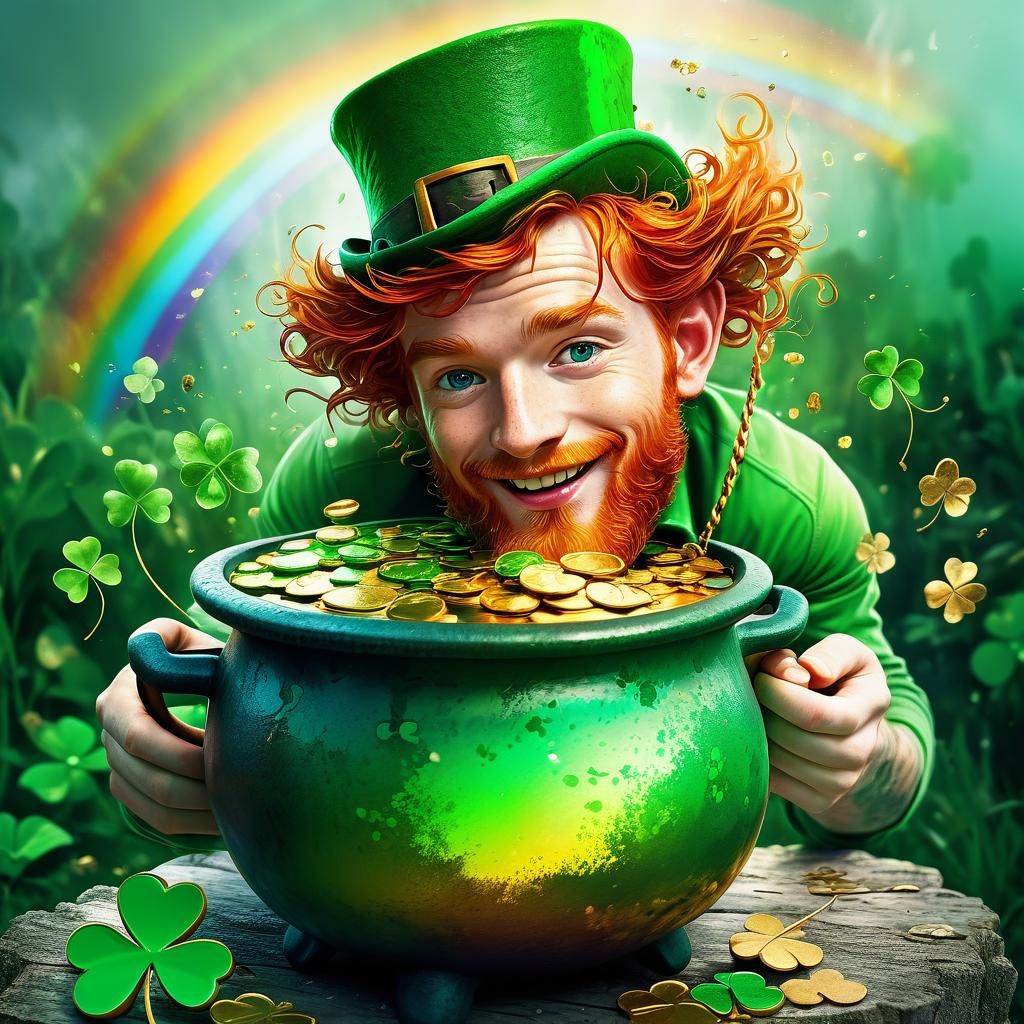 lucky leprechaun found the pot of gold !