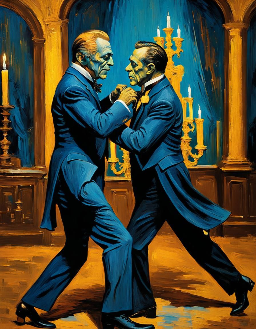 Munsters Waltzing in Impressionist Style