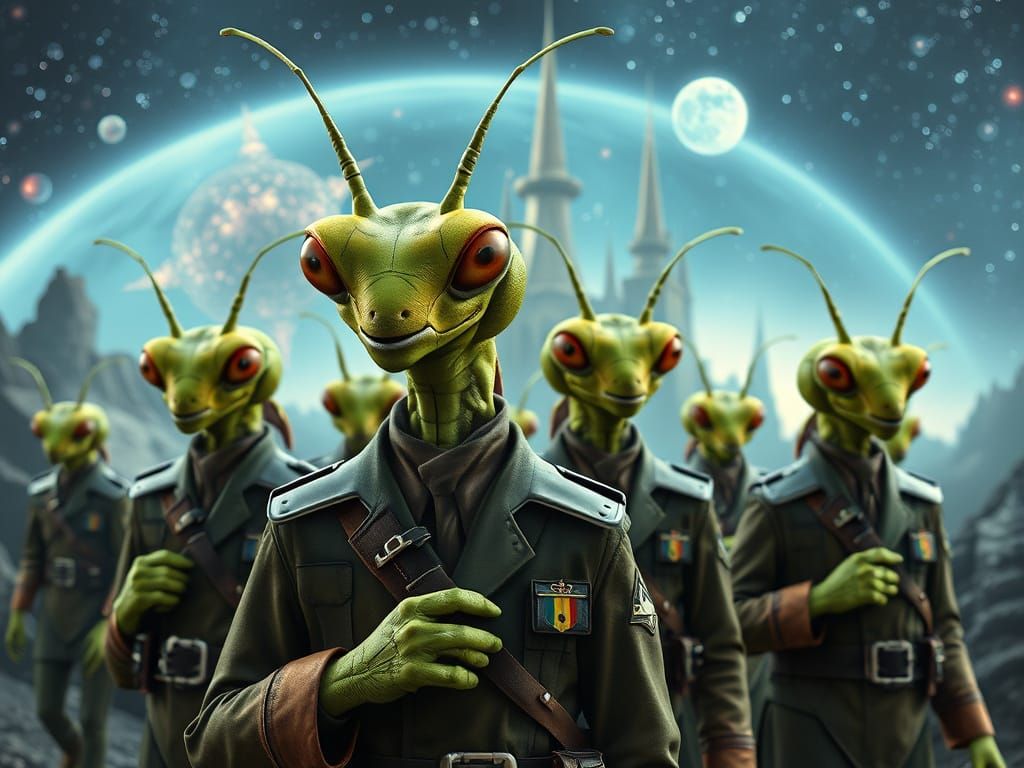 Futuristic Space Academy for Alien Recruits