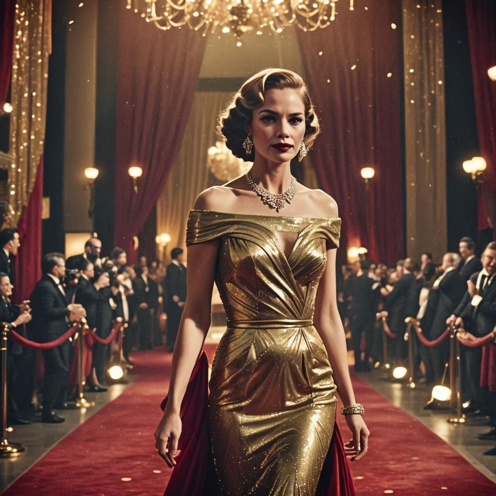 Hollywood Regency Actress on Red Carpet