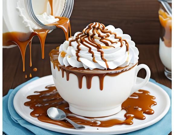 Whipped Cream Caramel Cappuccino Delight