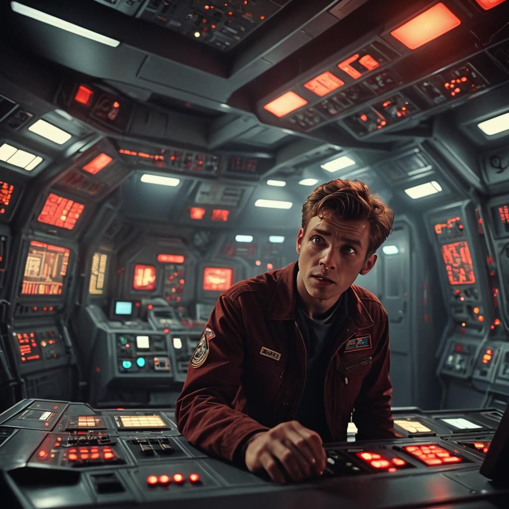 Danger Will Robinson in Retro-Futuristic Film Still