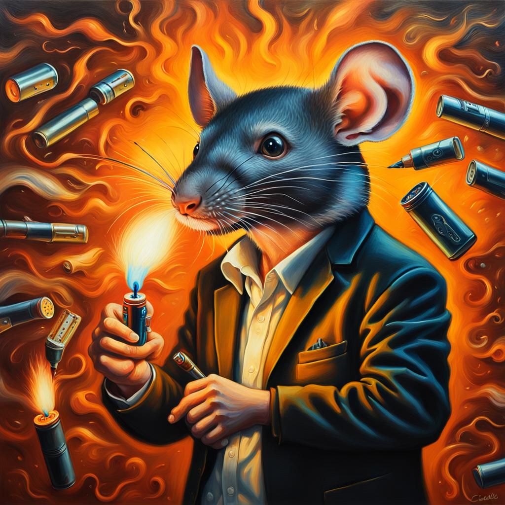 Professor Rat: Lighter Thief in Action