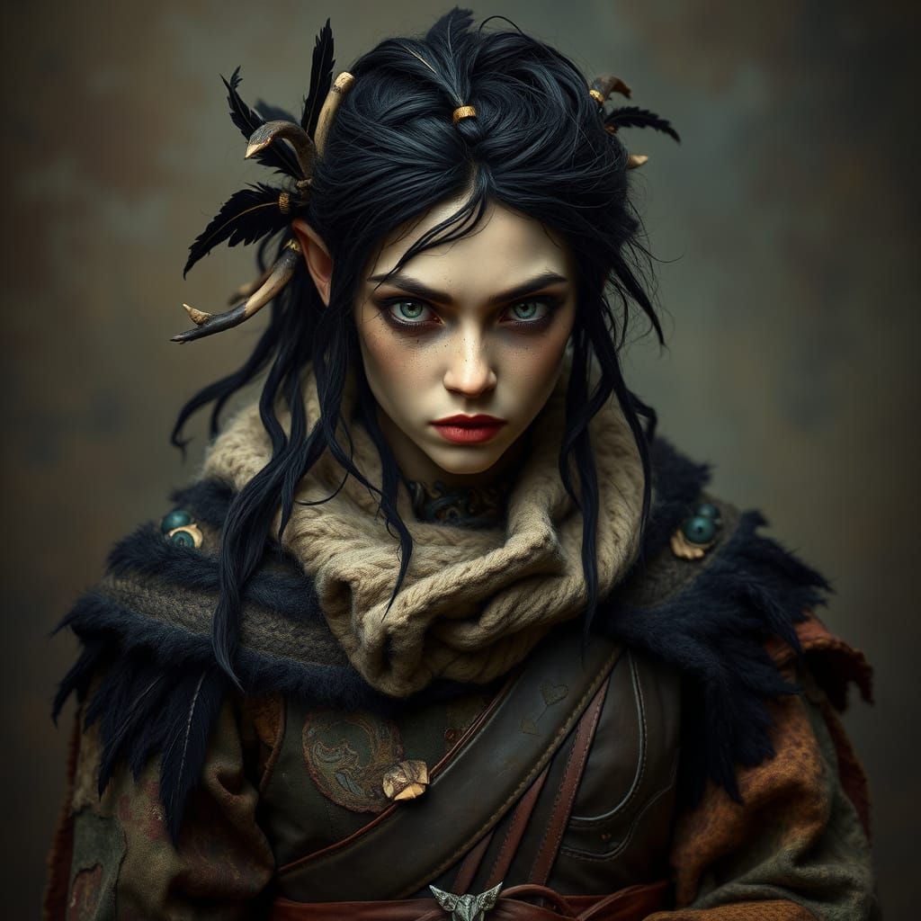 Anglo-Saxon Sorceress in Mystical Earthy Style