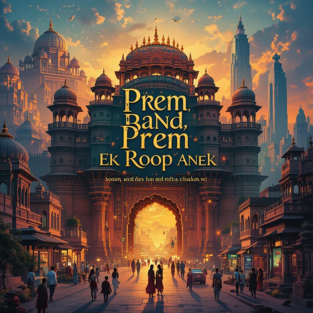 Ancient Meets Modern India Book Cover Art