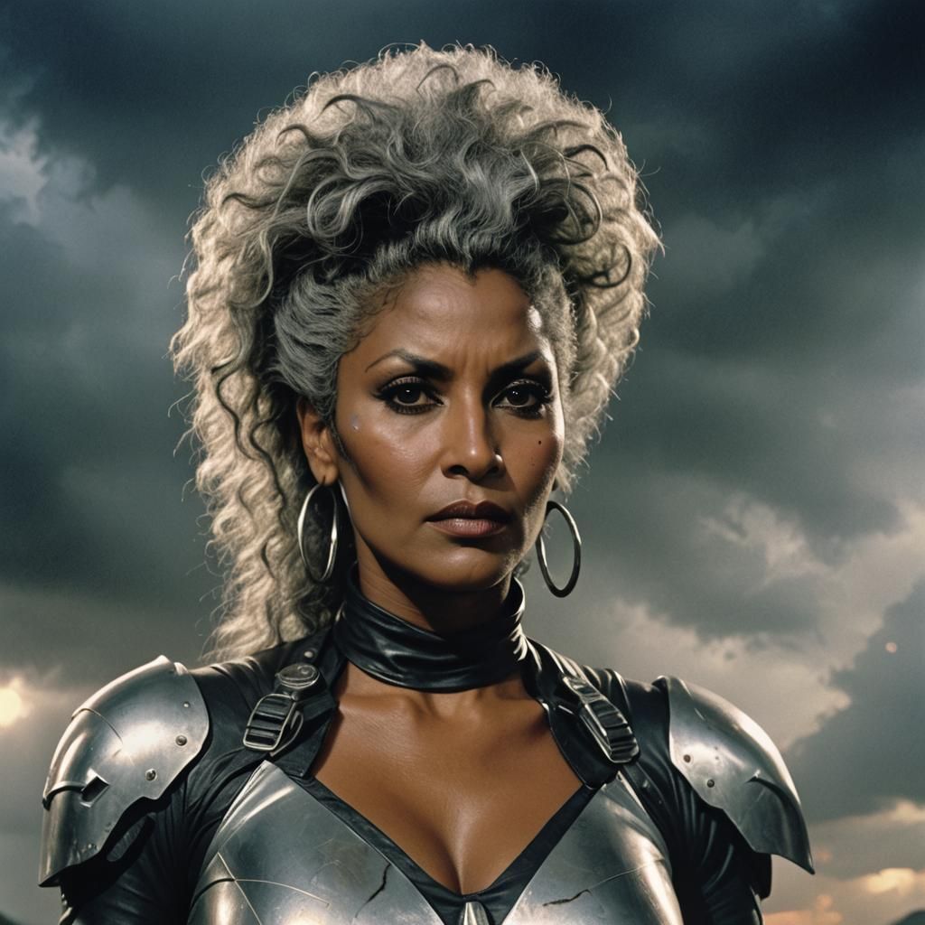 Pam Grier as Storm: Cinematic Marvel Portrait