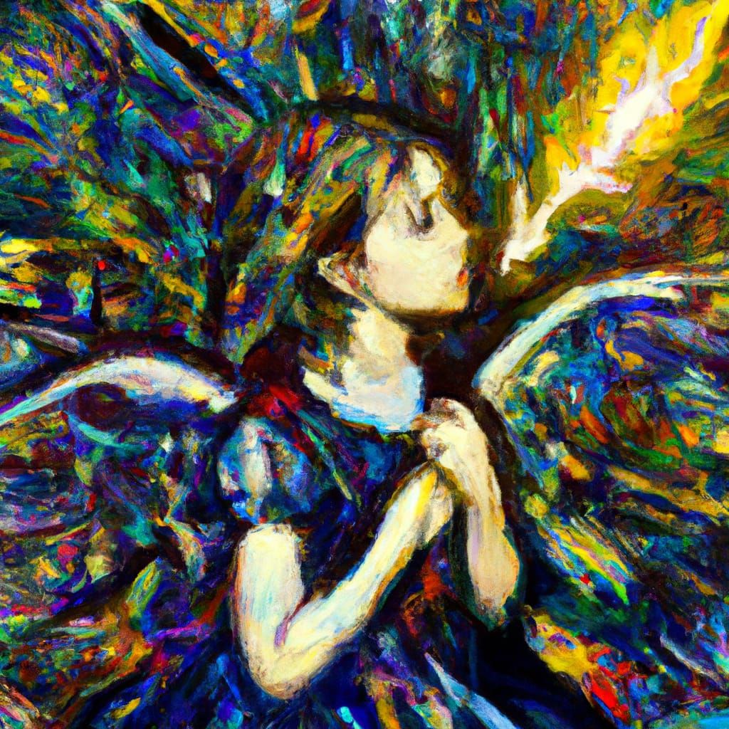 Lightning Girl Art Nouveau Illustration