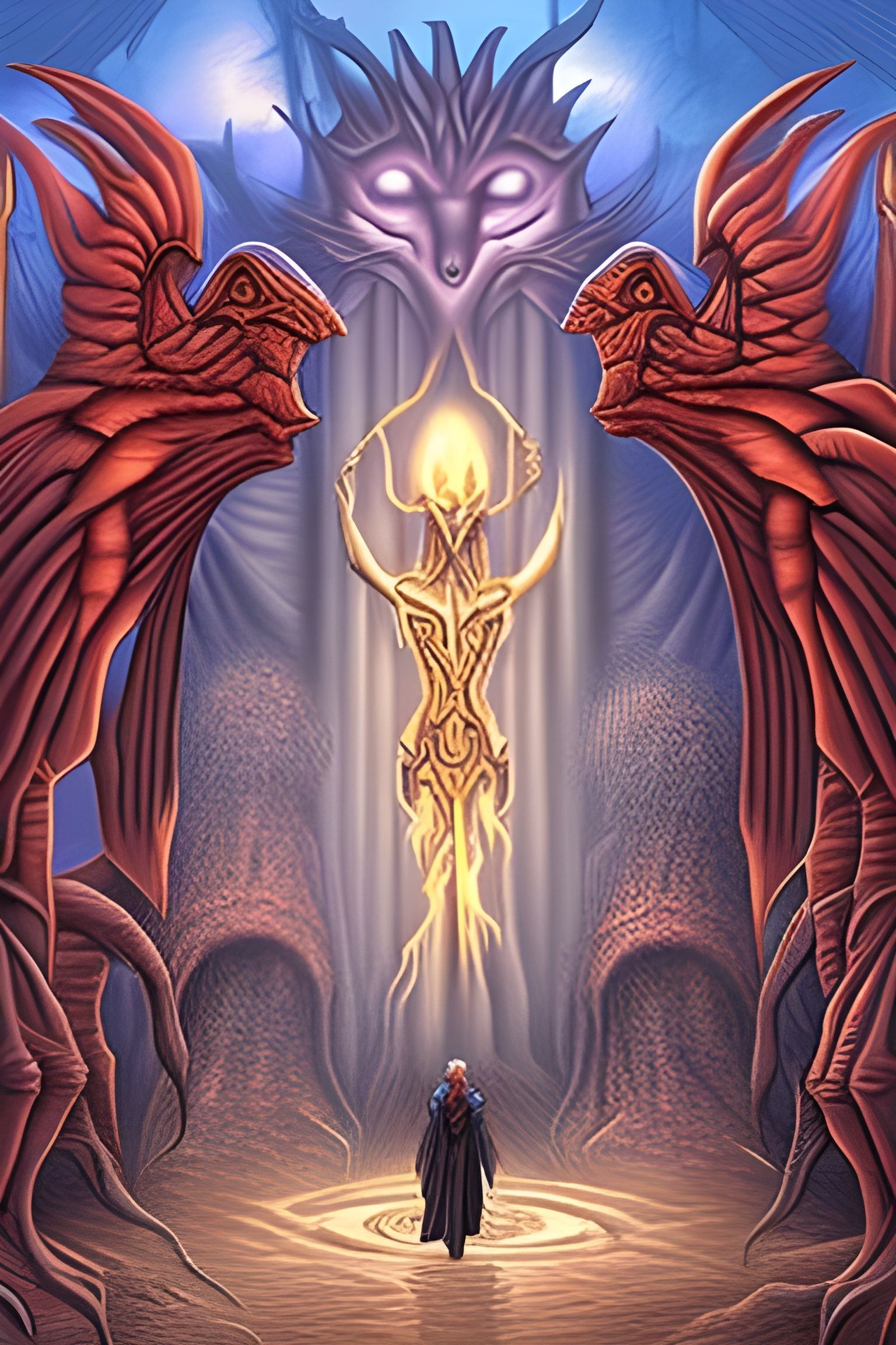 Ethereal Necromancer: 3D Rendered Dark Fantasy Art