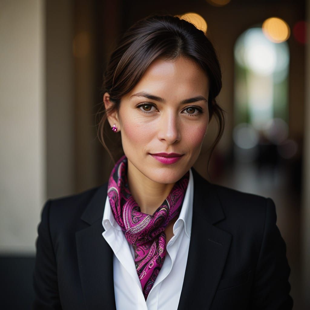 Confident Businesswoman in Elegant Attire