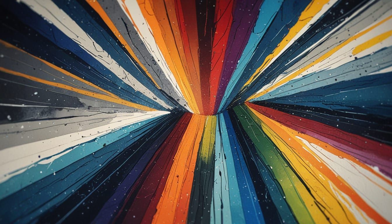 Prism Refracting Light as Vibrant Digital Art