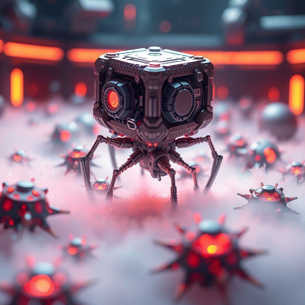 Futuristic Fog of Nanorobots in Hyper-Realistic Sci-Fi Aesth...