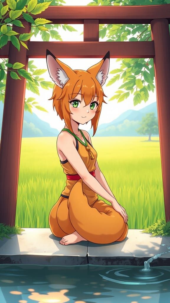 Kitsune in orange