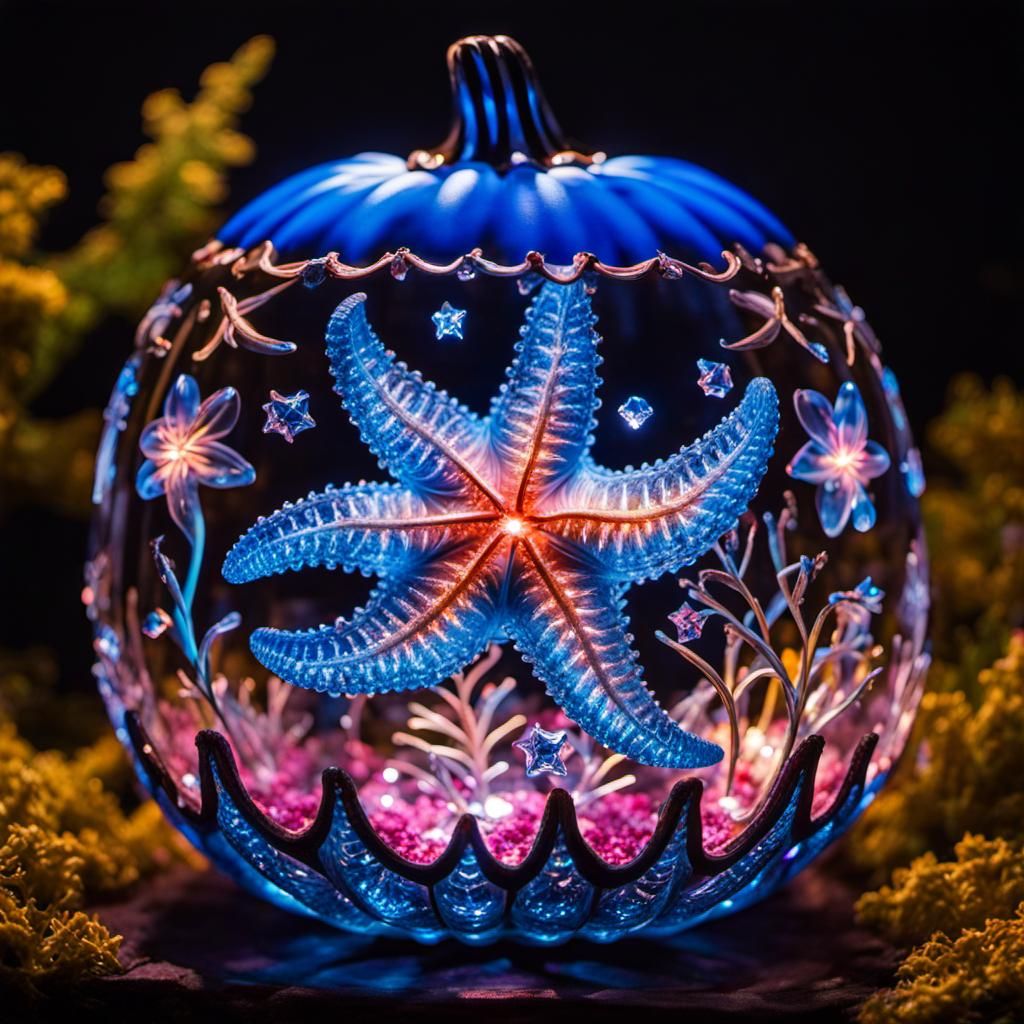 Crystal Starfish in Jewel Pumpkin, Anime Art