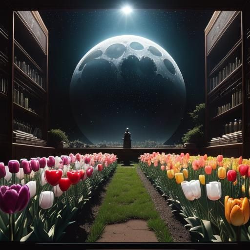 Glass Box Tulip Fields Inspired by Pino Daeni